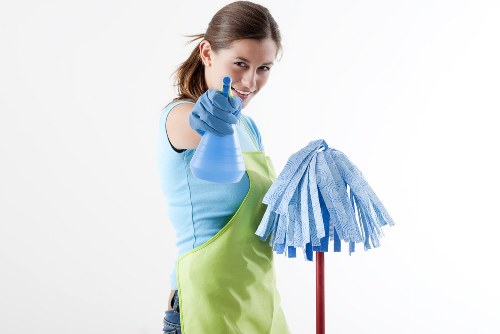 Deep cleaning in a modern home living area