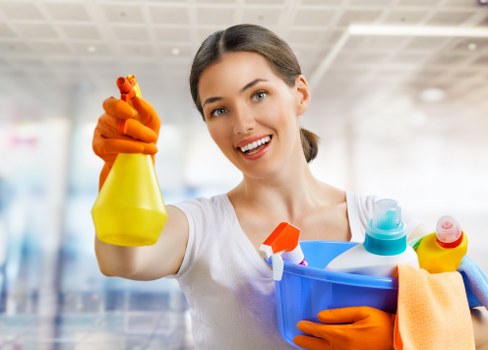Eco-friendly commercial cleaning in a corporate facility