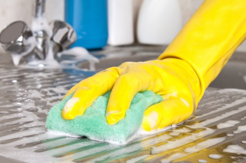 Dust removal during after builders cleaning on surfaces and fixtures