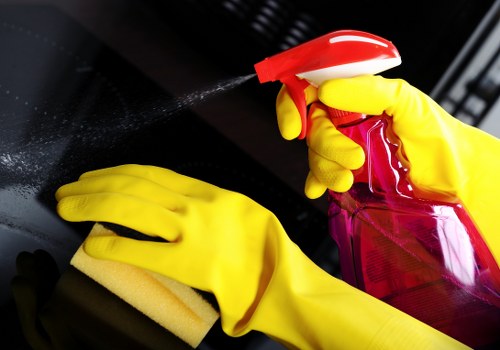 Kitchen regular cleaning with sparkling countertops and sink
