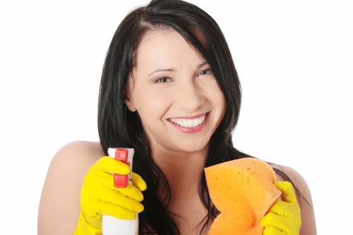 Deep cleaning a bathroom during move in service